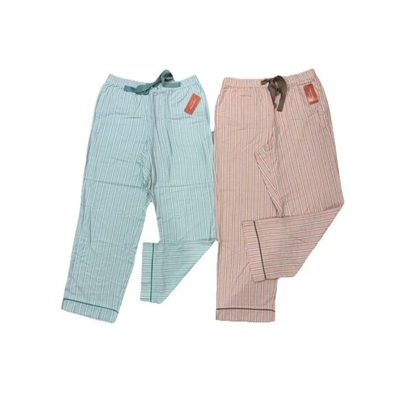 State of Day Women’s Pajama Pants Bundle Sz M Mint Stripe & Pink Stripe NWT - Picture 2 of 4
